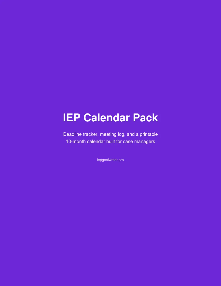 IEP Calendar Pack — page 1 of 4