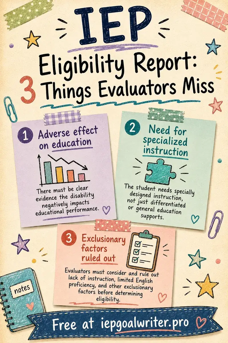 IEP Eligibility: 3 Things Evaluators Miss
