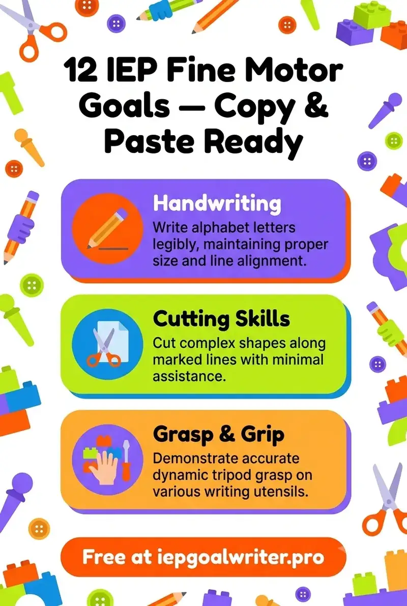 12 IEP Fine Motor Goals (With Examples)
