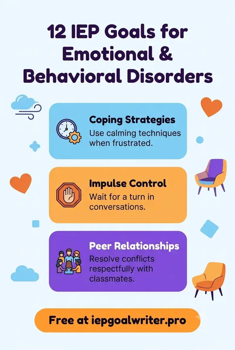 12 IEP Goals for Emotional & Behavioral Disorders (EBD)