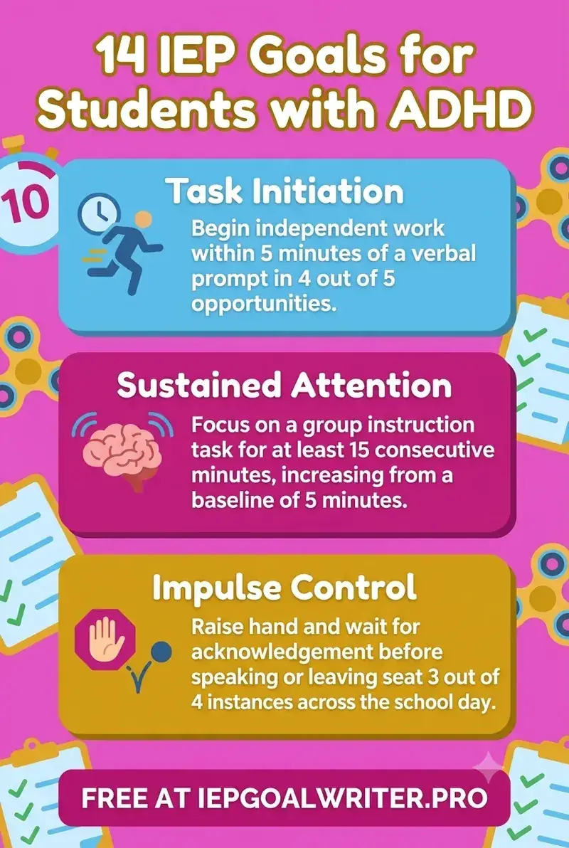 16 IEP Goals for Students with ADHD (With Examples)