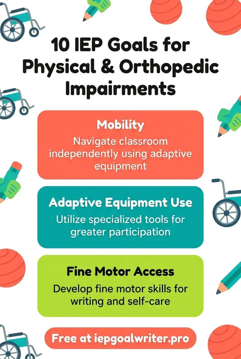 10 IEP Goals for Physical & Orthopedic Impairments