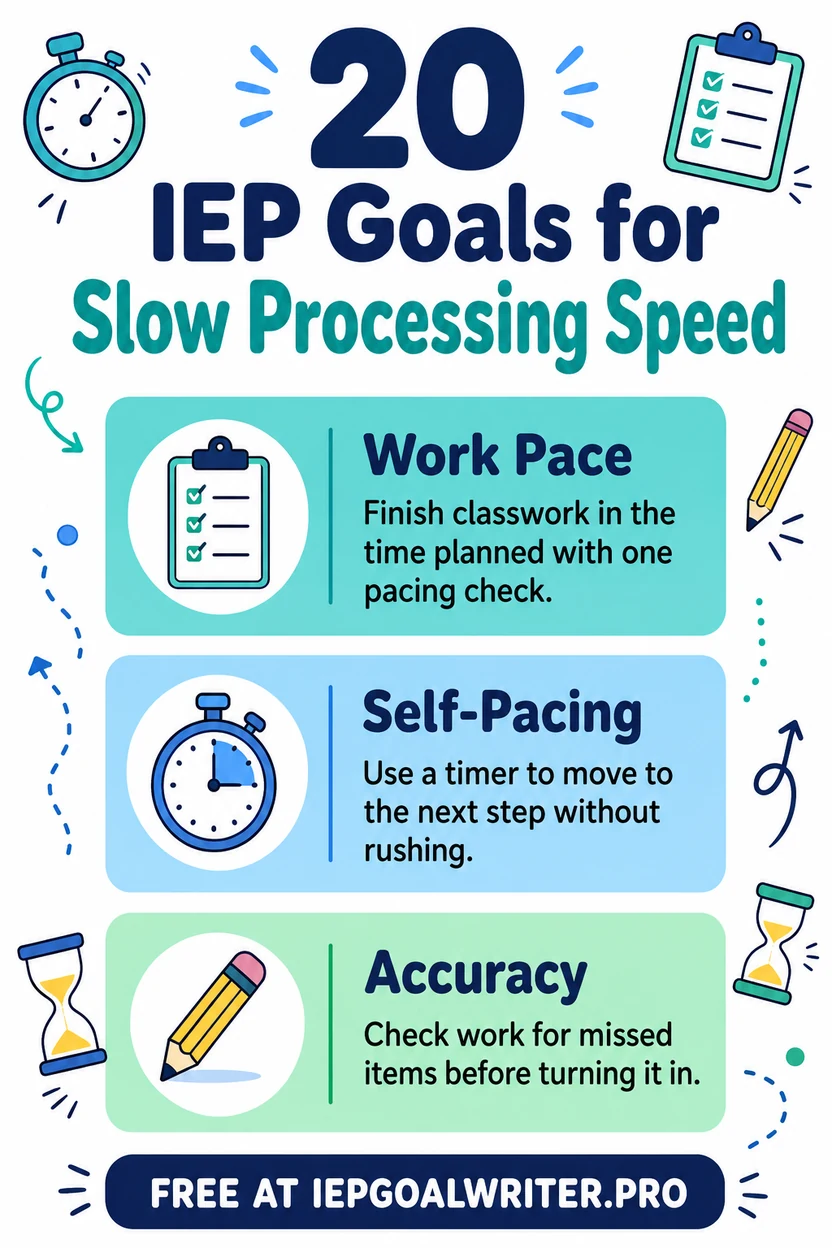 20 IEP Goals for Slow Processing Speed